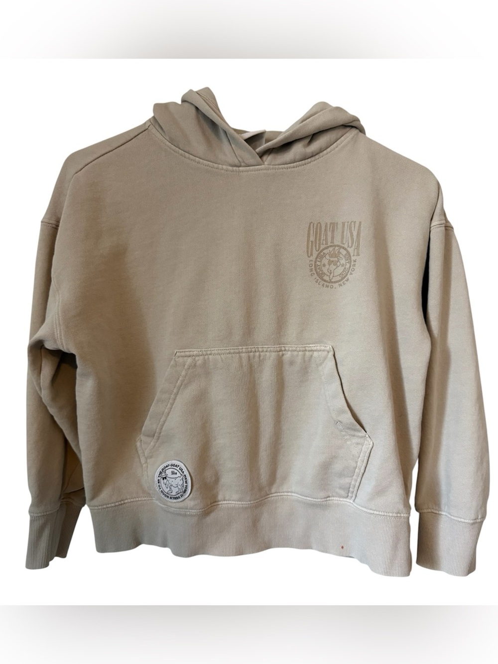 GOAT USA Kids Light beige Hoodie Medium